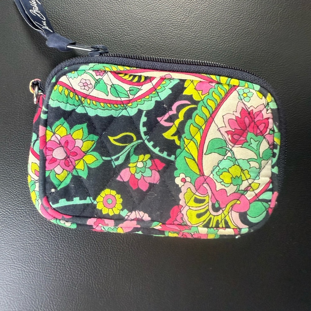 Vera Bradley Pink and Green Floral Coin Purse